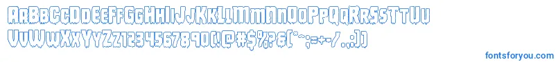 Deathbloodout Font – Blue Fonts on White Background