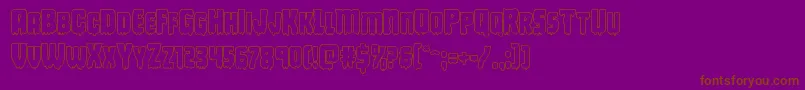 Deathbloodout-fontti – ruskeat fontit violetilla taustalla