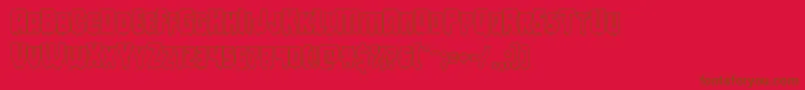 フォントDeathbloodout – 赤い背景に茶色の文字