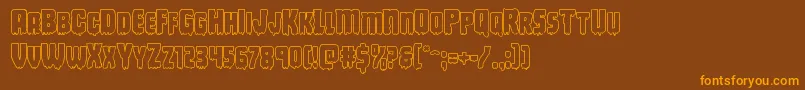 Deathbloodout Font – Orange Fonts on Brown Background