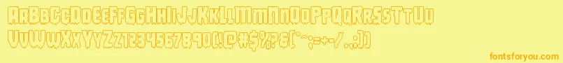 Deathbloodout Font – Orange Fonts on Yellow Background