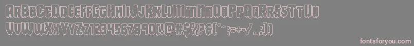 フォントDeathbloodout – 灰色の背景にピンクのフォント