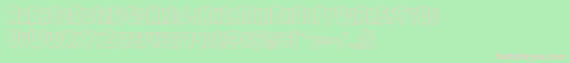 フォントDeathbloodout – 緑の背景にピンクのフォント