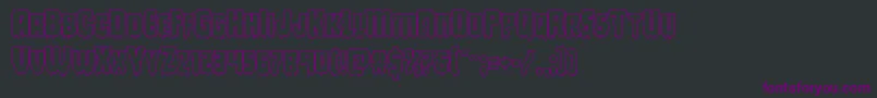 Шрифт Deathbloodout – фиолетовые шрифты на чёрном фоне