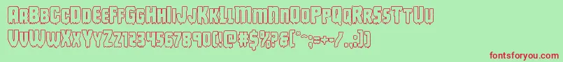 Deathbloodout Font – Red Fonts on Green Background
