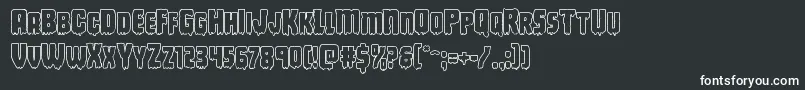Шрифт Deathbloodout – белые шрифты на чёрном фоне