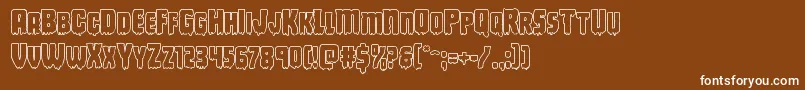 Deathbloodout Font – White Fonts on Brown Background