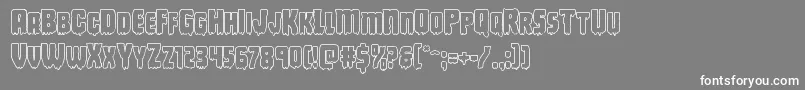 フォントDeathbloodout – 灰色の背景に白い文字