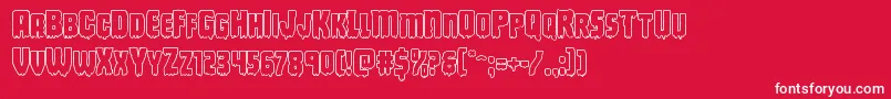 Deathbloodout Font – White Fonts on Red Background