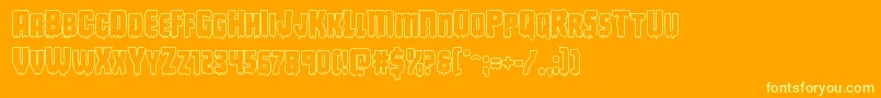 Шрифт Deathbloodout – жёлтые шрифты на оранжевом фоне