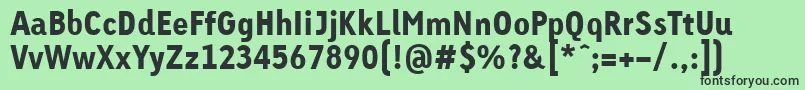 LinotypeTetriaBlackTab Font – Black Fonts on Green Background