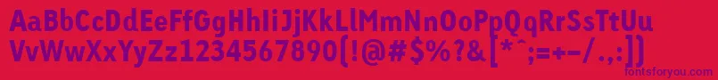 Шрифт LinotypeTetriaBlackTab – фиолетовые шрифты на красном фоне