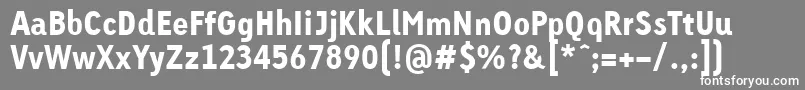 フォントLinotypeTetriaBlackTab – 灰色の背景に白い文字