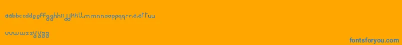 RondieDker-Schriftart – Blaue Schriften auf orangefarbenem Hintergrund