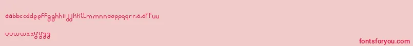 RondieDker-Schriftart – Rote Schriften auf rosa Hintergrund