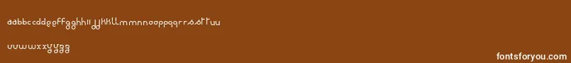 Czcionka RondieDker – białe czcionki na brązowym tle