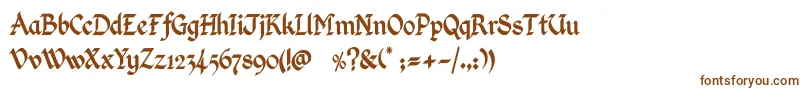 Шрифт KingthingsCalligraphica – коричневые шрифты на белом фоне