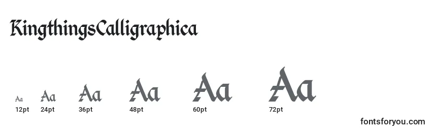 KingthingsCalligraphica Font Sizes