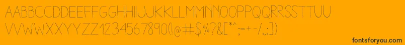 AracneLight Font – Black Fonts on Orange Background