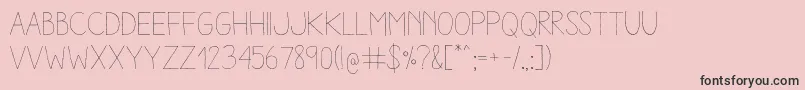 フォントAracneLight – ピンクの背景に黒い文字