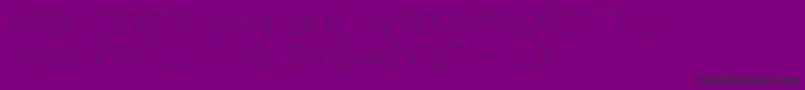AracneLight-fontti – mustat fontit violetilla taustalla