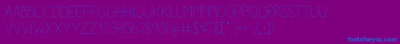 AracneLight-fontti – siniset fontit violetilla taustalla