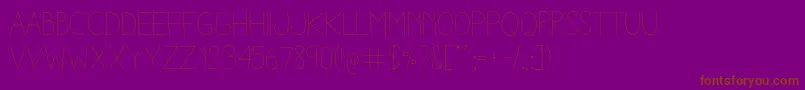 AracneLight-fontti – ruskeat fontit violetilla taustalla