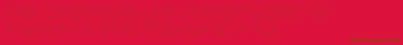Czcionka AracneLight – brązowe czcionki na czerwonym tle
