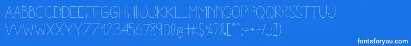 AracneLight Font – White Fonts on Blue Background