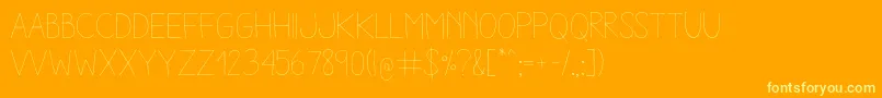 AracneLight Font – Yellow Fonts on Orange Background