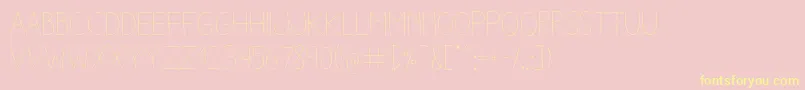 Шрифт AracneLight – жёлтые шрифты на розовом фоне