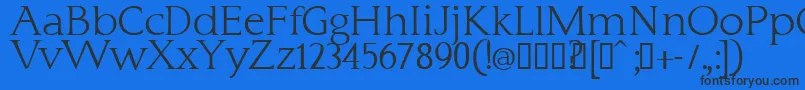 Typo3normal Font – Black Fonts on Blue Background