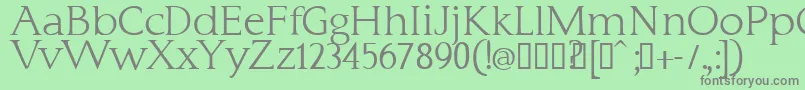 フォントTypo3normal – 緑の背景に灰色の文字