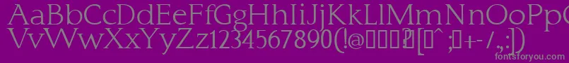 Fonte Typo3normal – fontes cinzas em um fundo violeta