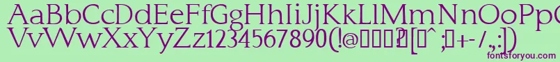 Typo3normal Font – Purple Fonts on Green Background