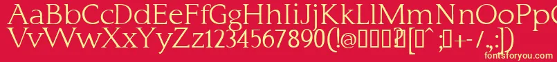 Typo3normal Font – Yellow Fonts on Red Background