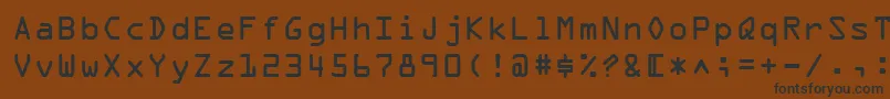 OcrABt Font – Black Fonts on Brown Background