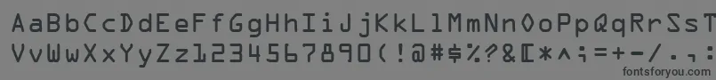 フォントOcrABt – 黒い文字の灰色の背景