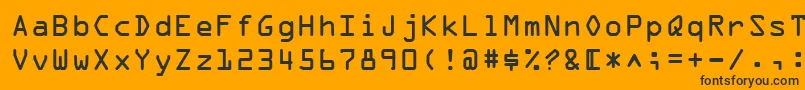 OcrABt Font – Black Fonts on Orange Background