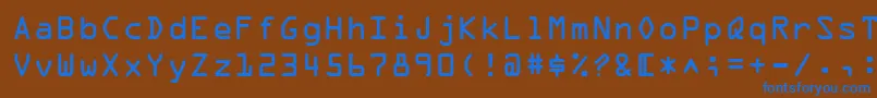 OcrABt Font – Blue Fonts on Brown Background