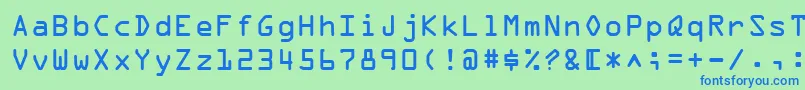 OcrABt Font – Blue Fonts on Green Background