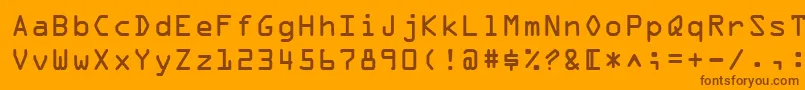 OcrABt Font – Brown Fonts on Orange Background