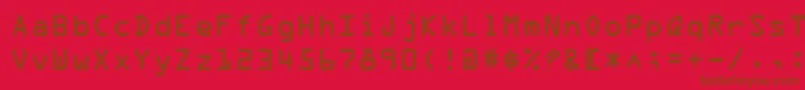 OcrABt Font – Brown Fonts on Red Background