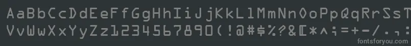 Шрифт OcrABt – серые шрифты на чёрном фоне