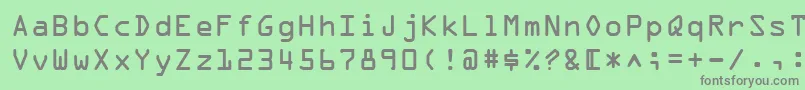 OcrABt Font – Gray Fonts on Green Background