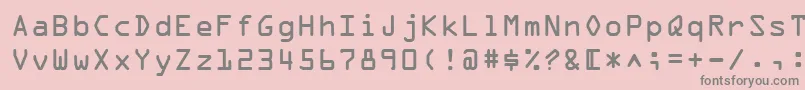 OcrABt Font – Gray Fonts on Pink Background