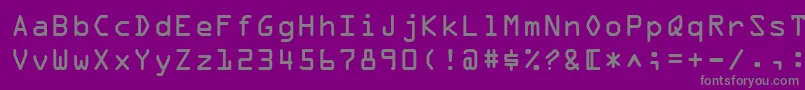 フォントOcrABt – 紫の背景に灰色の文字