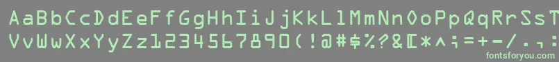 OcrABt Font – Green Fonts on Gray Background
