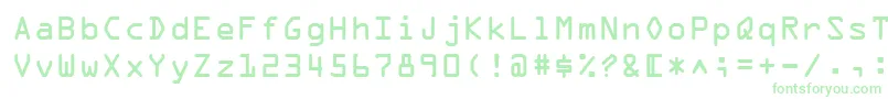 OcrABt Font – Green Fonts on White Background