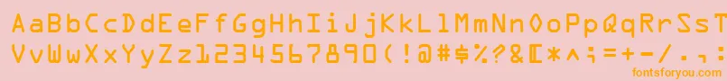 OcrABt Font – Orange Fonts on Pink Background